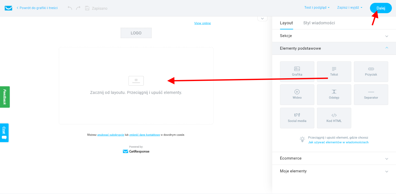 Tworzenie treści autorespondera