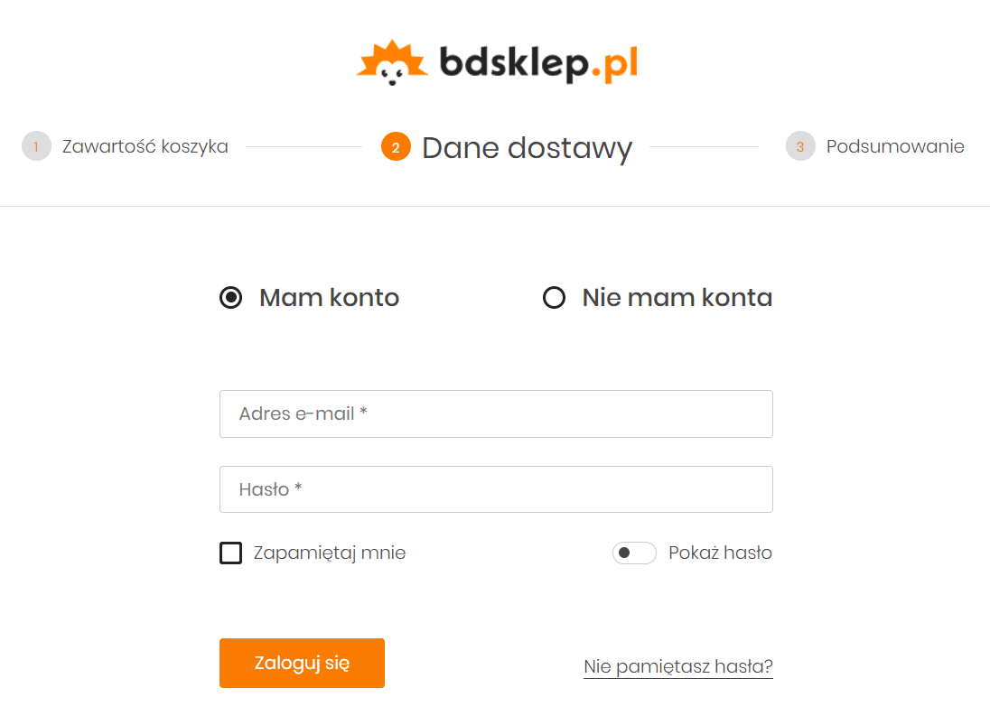 Finalizacja zakupów w sklepie internetowym
