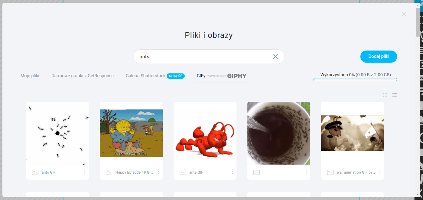 Baza zdjęć i gif&oacute;w do wykorzystania w mailingu, newsletterach i landing page na GetResponse