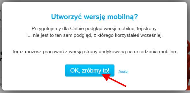 Generator wersji mobilnej landing page w GetResponse
