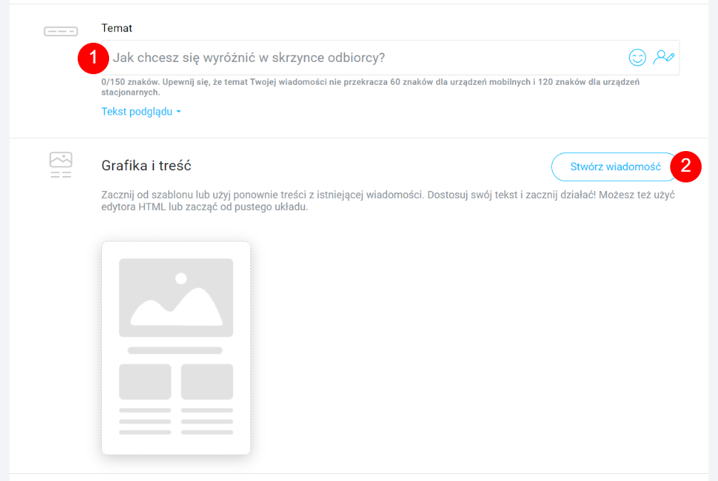 Ustalenie tematu i treści wiadomości automatycznej w autoresponderze po zapisie na listę