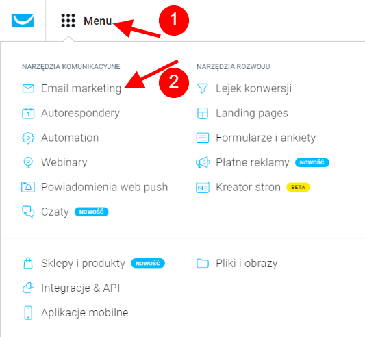 Wysyłka newslettera w GetResponse