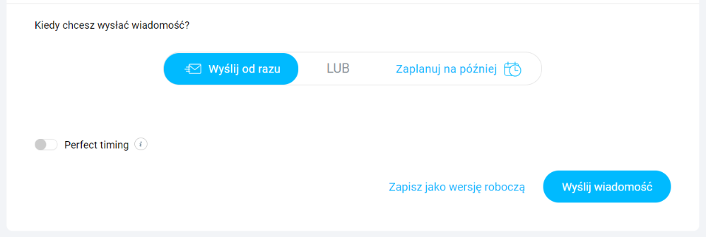 Ustawienie dnia i godziny wysyłki newslettera - planowanie
