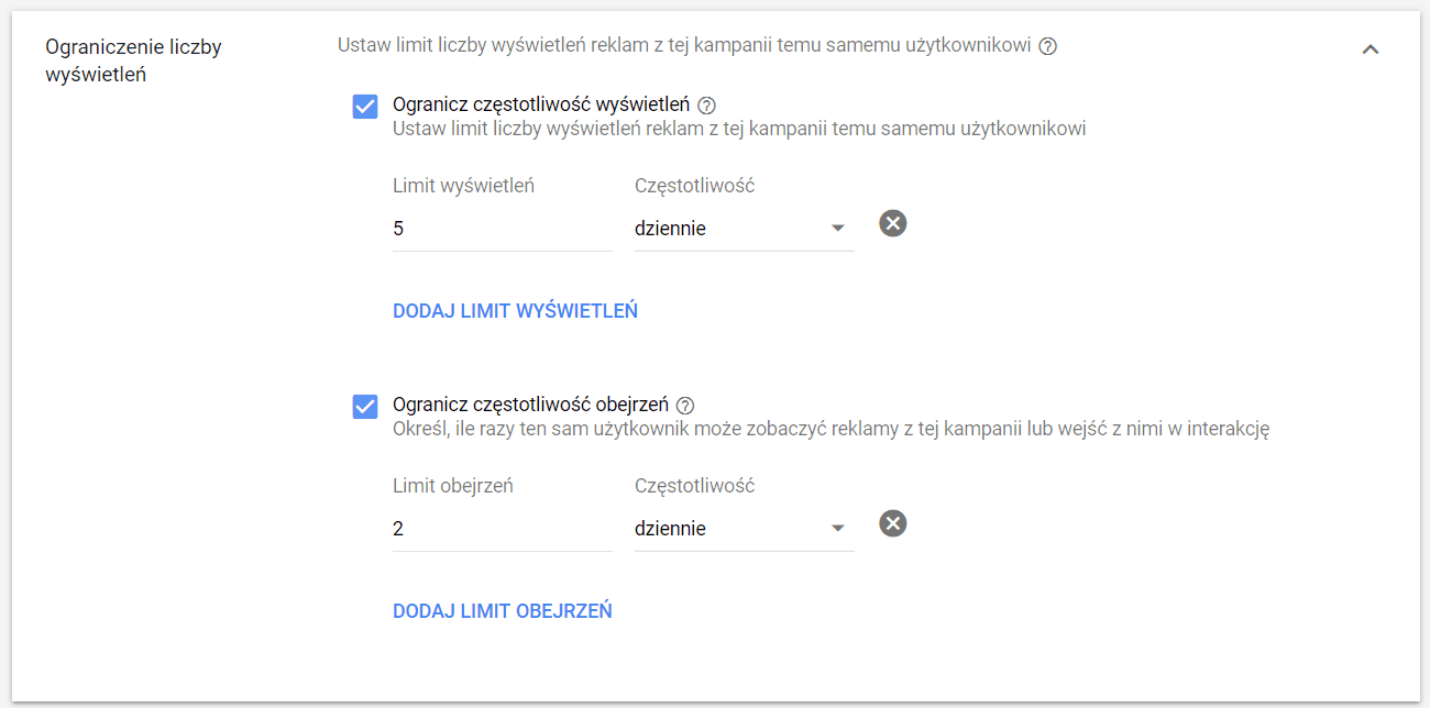 Capping - ograniczenie liczby wyświetleń reklamy na YouTube