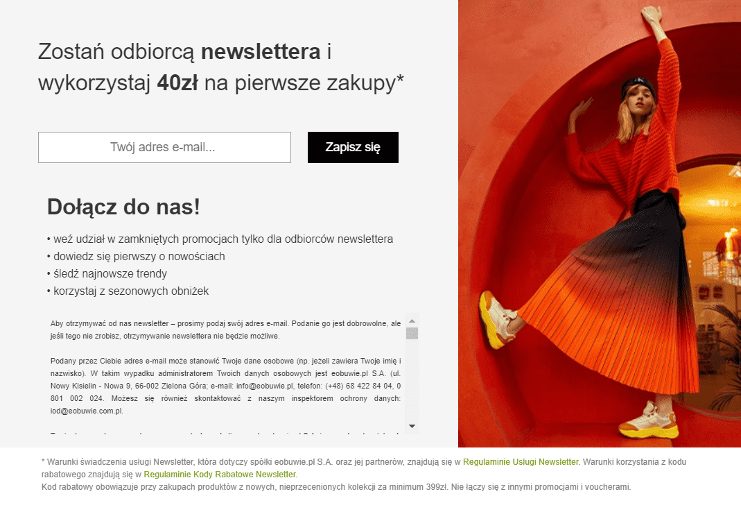 Rabat za zapis do newslettera