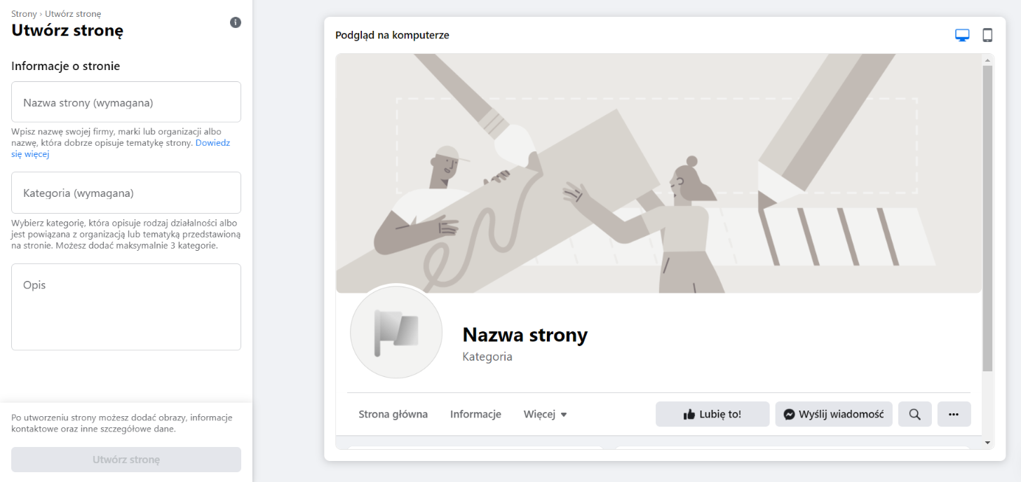 Kreator fanpage na Facebooku