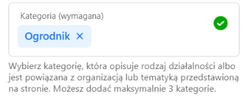 Edycja kategorii fanpage