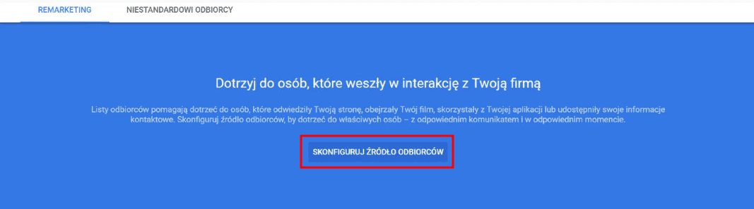 Źr&oacute;dło odbiorc&oacute;w Google Ads