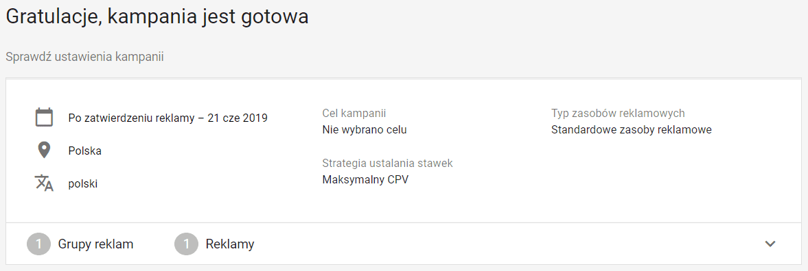 Reklama na YouTube gotowa