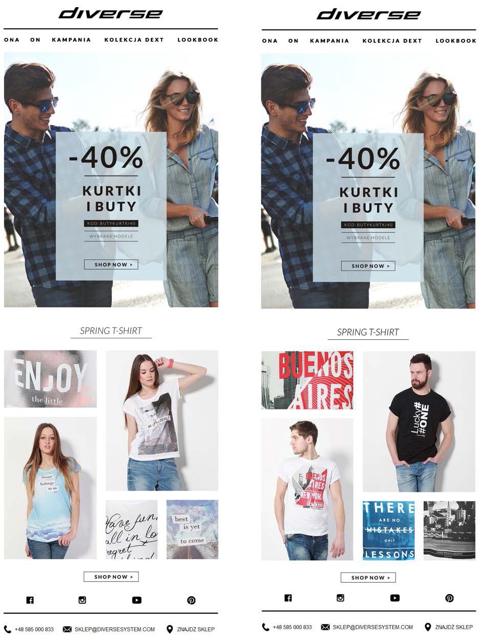 Przykład mailingu do r&oacute;żnych segment&oacute;w odbiorc&oacute;w