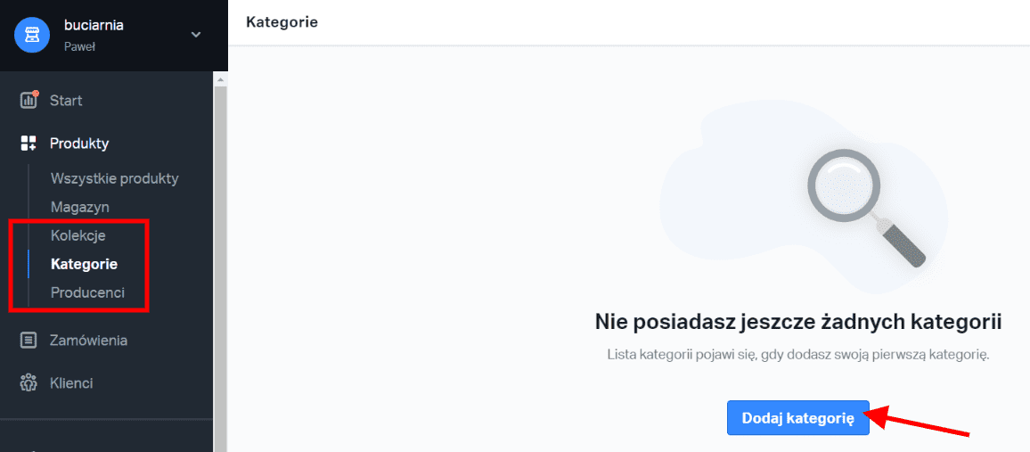 Kategorie w sklepie internetowym Shoplo