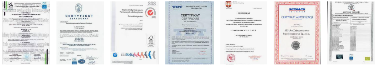 Social proof listy mailingowej - przykład 11 - logotypy zaufania