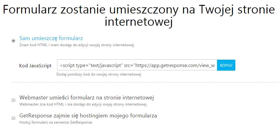 Jak zrobić newsletter - wklejenie kodu na stronę