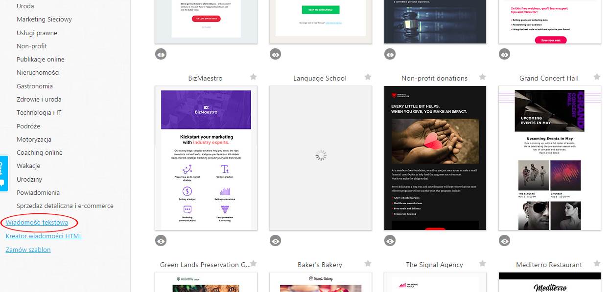 Szablony newsletter&oacute;w