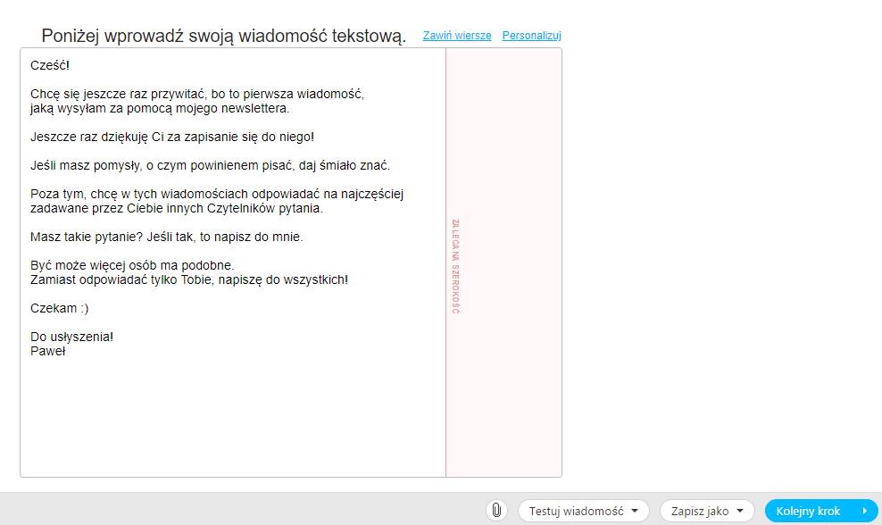 Jak zrobić newsletter tekstowy