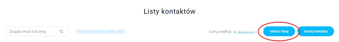 Lista kontakt&oacute;w newslettera