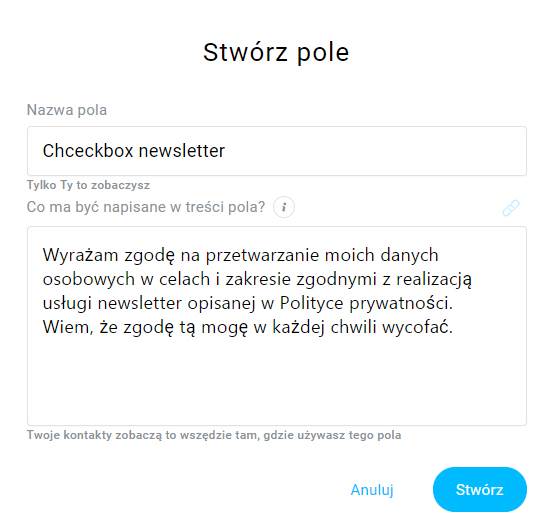 Jak stworzyć checkbox RODO w newsletterze
