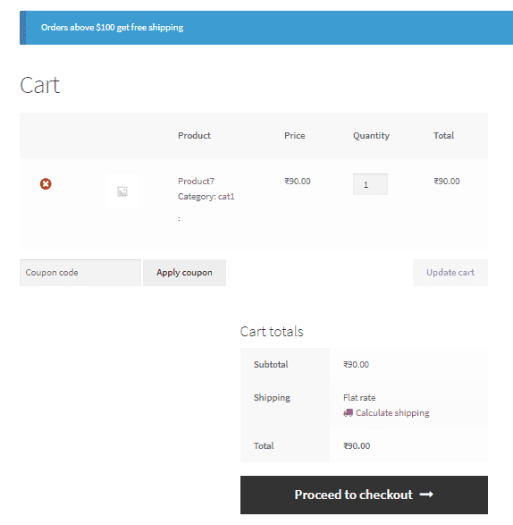 Koszyk WooCommerce przed zmianami