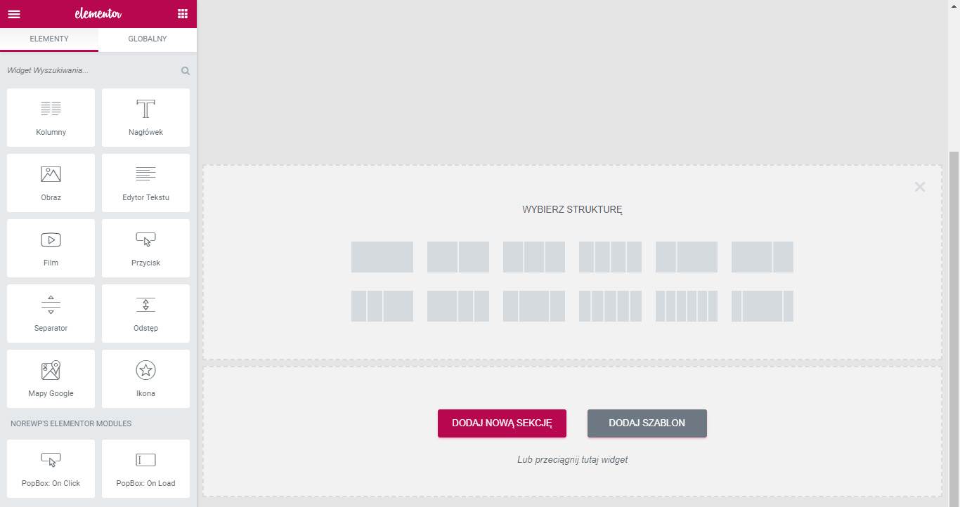 Tworzenie landing page w Elementorze