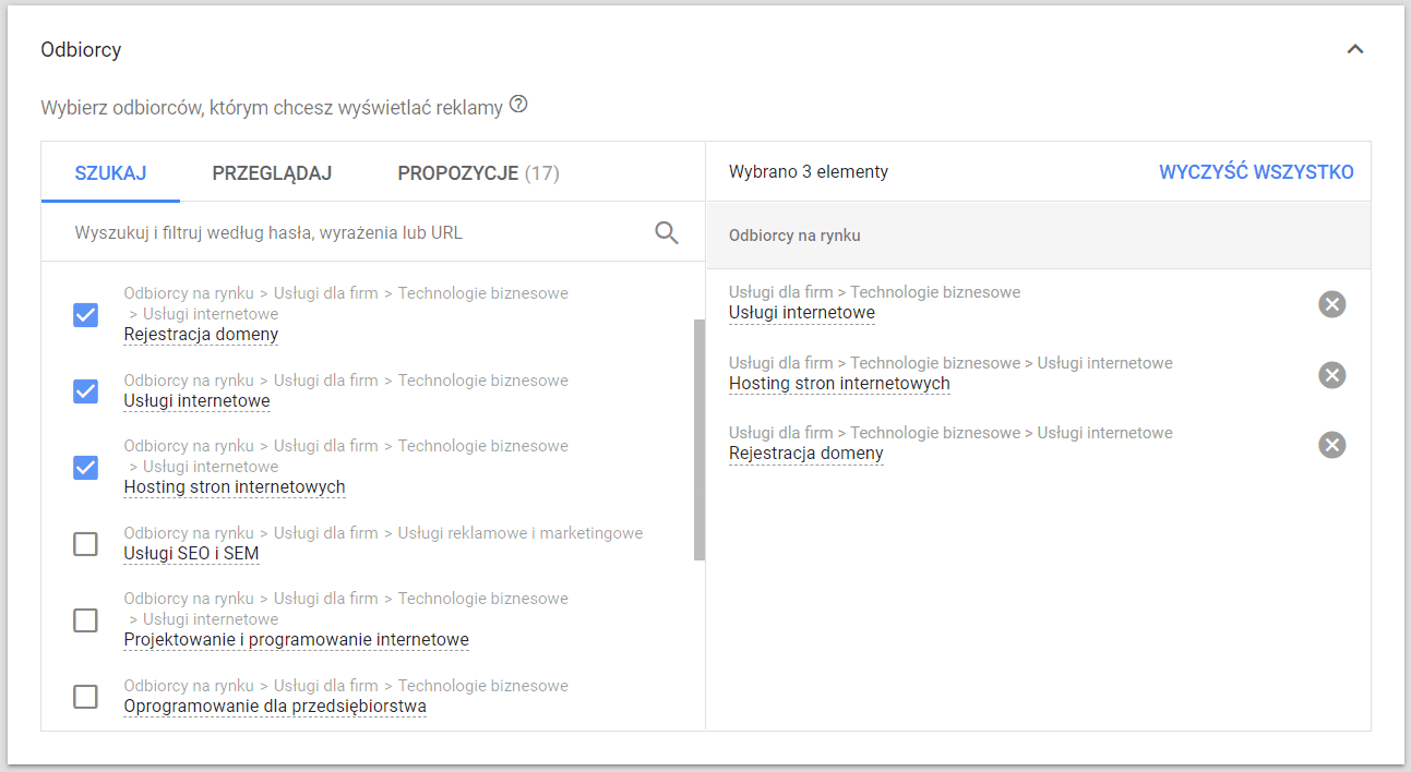 Odbiorcy reklamy na YouTube