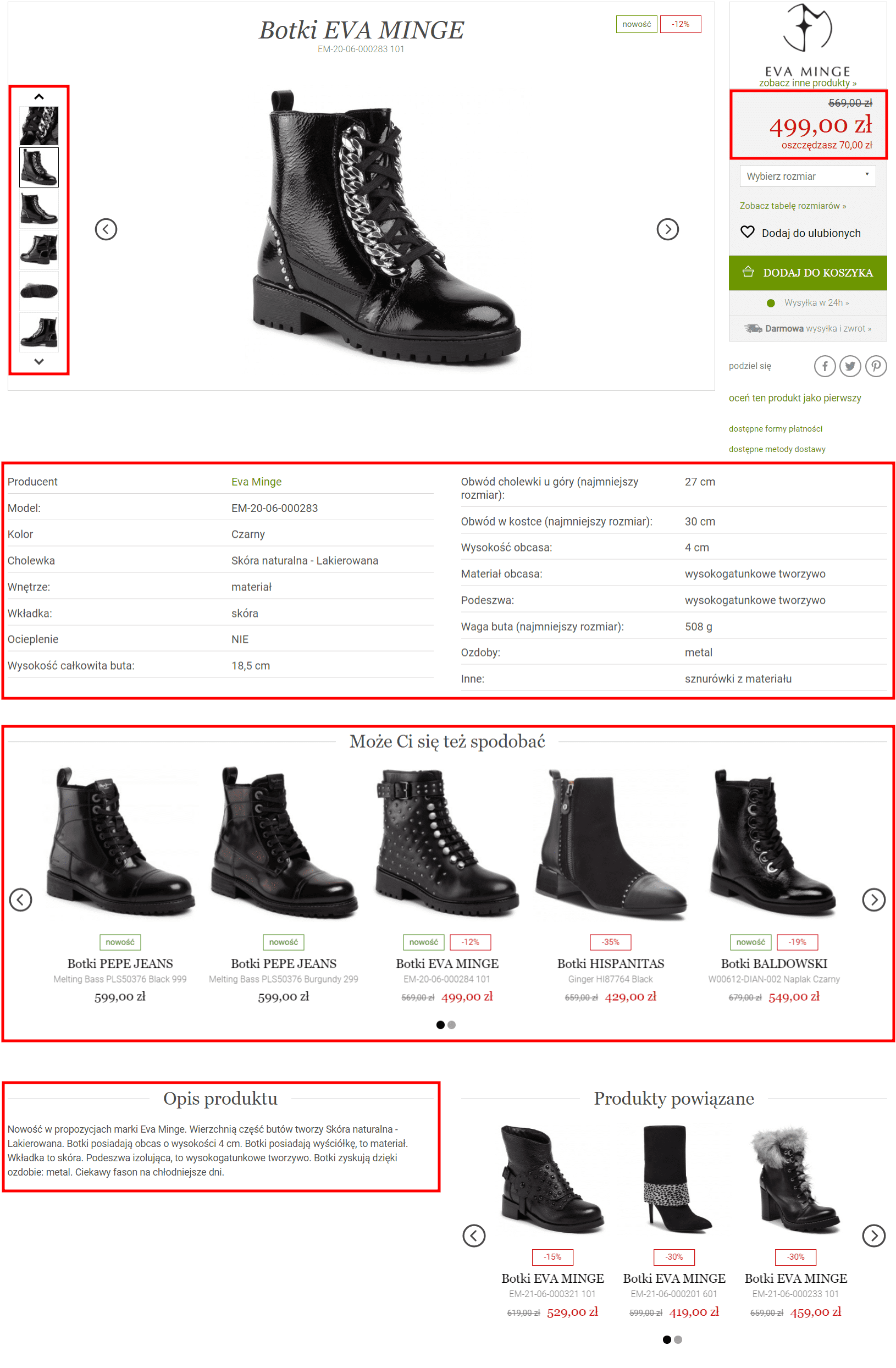 Testy A/B na stronie produktu - sklep 1