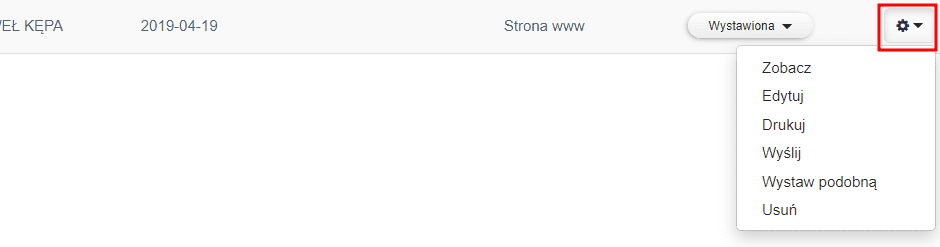 Faktura online - opcje