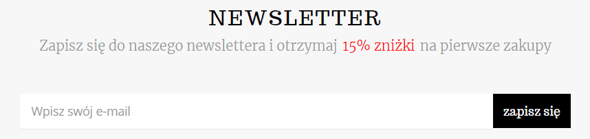 Rabat za zapis do newslettera