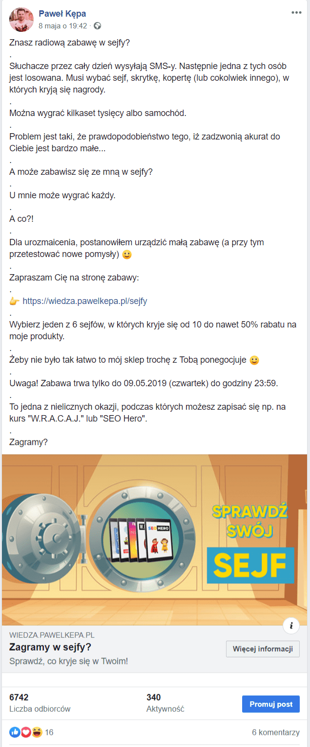 Marketing internetowy - reklama na FB