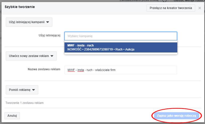 Nowy zestaw reklam na Instagramie