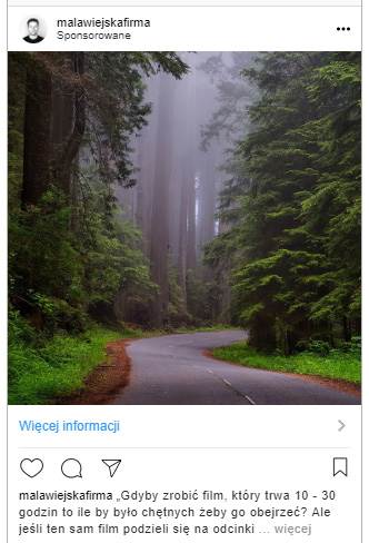 Reklama na Instagramie