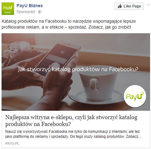 Remarketing na Facebooku do czytelników bloga - przykład