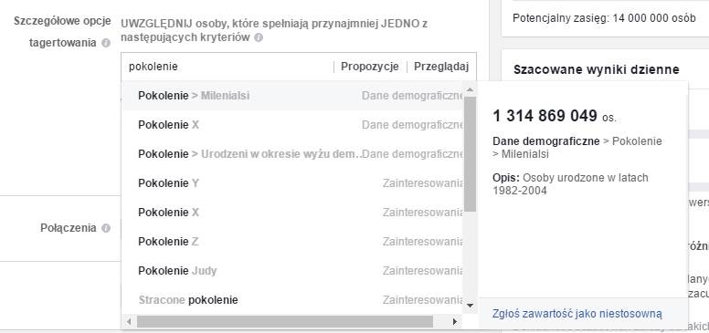 Targetowanie na Facebooku: młode pokolenie (milenialsi)