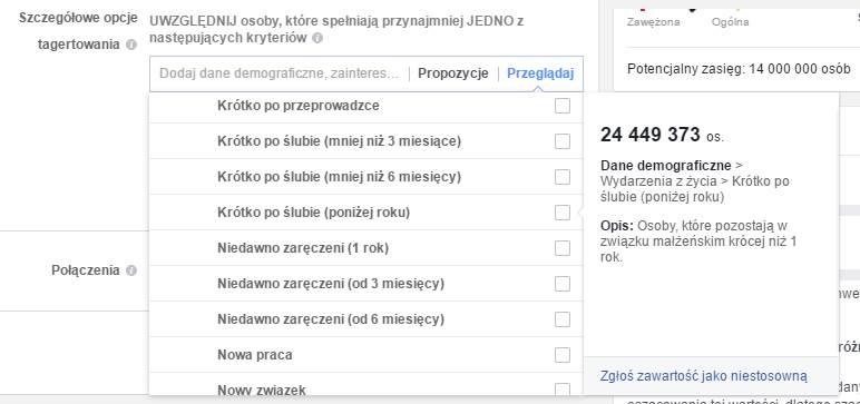 Targetowanie na Facebooku: osoby w związku