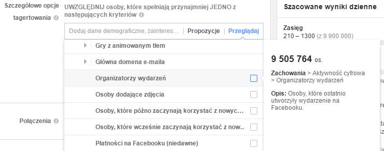 Targetowanie na Facebooku: organizatorzy wydarzeń