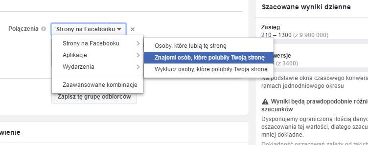 Targetowanie na Facebooku: znajomi os&oacute;b, kt&oacute;re lubią Tw&oacute;j fanpage