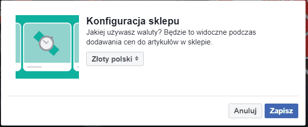 Waluta sklepu na Facebooku