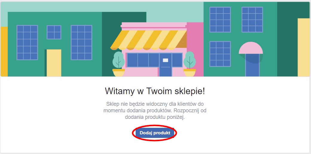 Produkty w sklepie na Facebooku