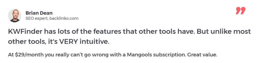 Social proof listy mailingowej - przykład 18 - opinia eksperta