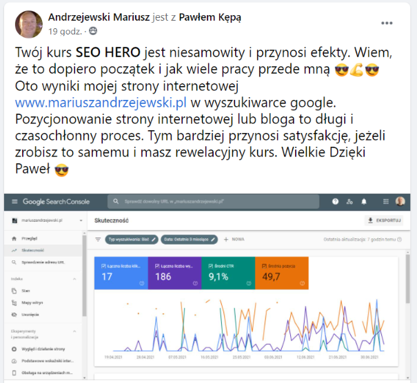 Social proof listy mailingowej - przykład 5 - social media