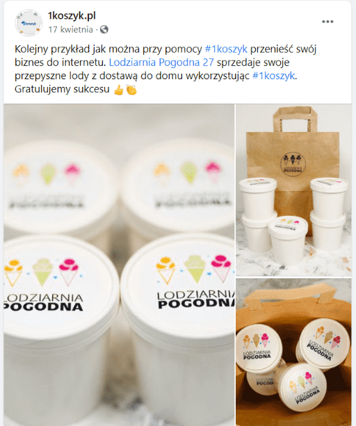 Sprzedaż lod&oacute;w z dostawą do domu przez internet