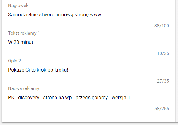 Szczeg&oacute;łowe ustawienia reklamy na YouTube