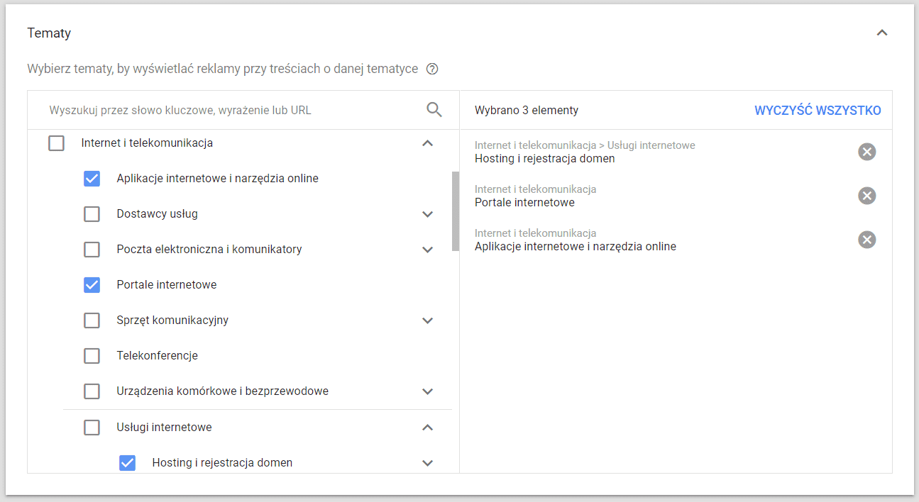 Targetowanie reklam na YouTube wg tematyki