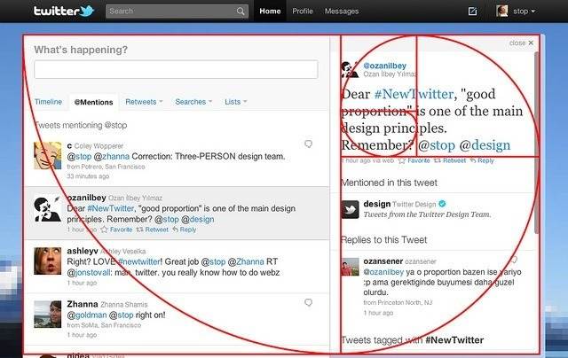Twitter - złoty podział