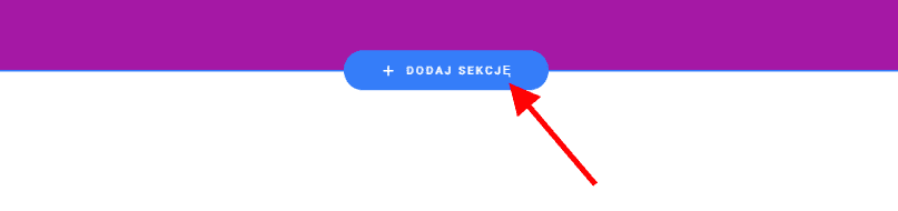 Dodawanie sekcji w kreatorze Zyro